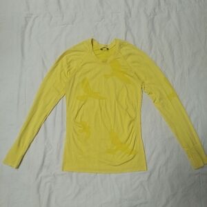 Oiselle Yellow Long Sleeve Flyte Running Shirt Size Small